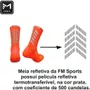 Meia Ciclismo Fabrica De Meias FMCL54 Refletiva Laranja Tam 34/39