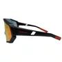 Oculos Ciclismo Elleven EL56 UV400 Preto com Vermelho e Lente Espelhada